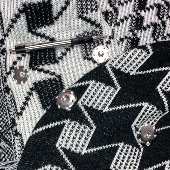 Fever Black and White Long Wrap Fringe Comfy Open Cardigan Sweater Size Large - Picture 7 of 7